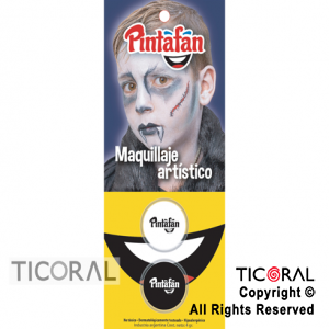 MAQUILLAJE ARTISTICO PINTAFAN BLANCO NEGRO DRACULA 13-800 (4GR SET X 2) x 3